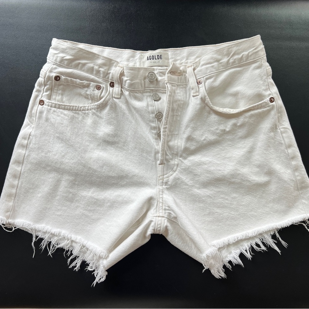 Agolde Parker White Jean Shorts Size 27